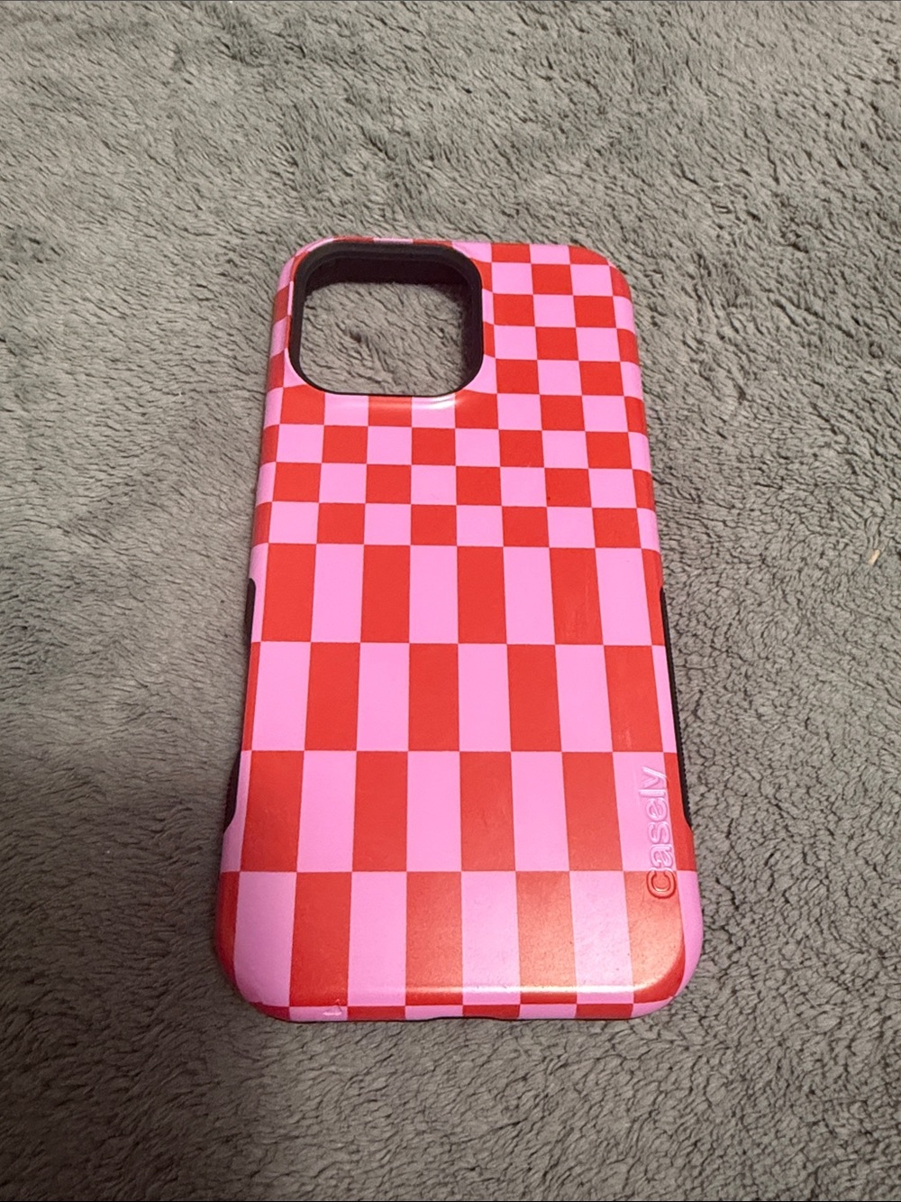 Pink & Red Checkerboard iPhone Case iPhone 16 pro max